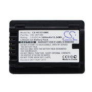 Camcorder Accu VW-VBT380 3.6V 3400mAh