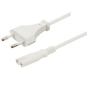 Euro naar IEC320-C7 Stroomkabel 3 Meter - Wit