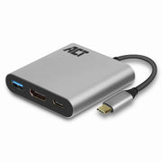 ACT USB-C naar HDMI female multiport adapter
