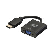 ACT 0,15 m, HDMI-A male naar VGA female adapter, met audio