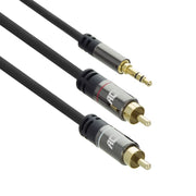 ACT 5 meter HQ audio 1x 3,5mm jack male - 2x tulp male