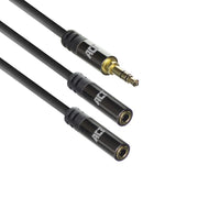 ACT 0,15m HQ audio splitterkabel 3,5 mm jack male 2x female